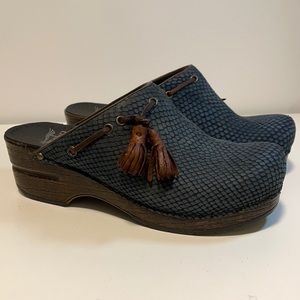 Dansko Open Back Clog with Leather Tassel
